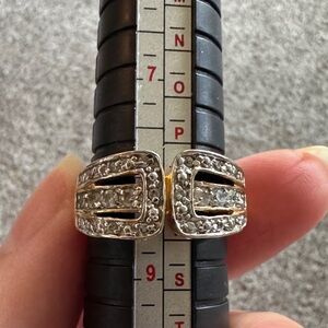 Pave Buckle Statement Ring in Gold and Silver Tones